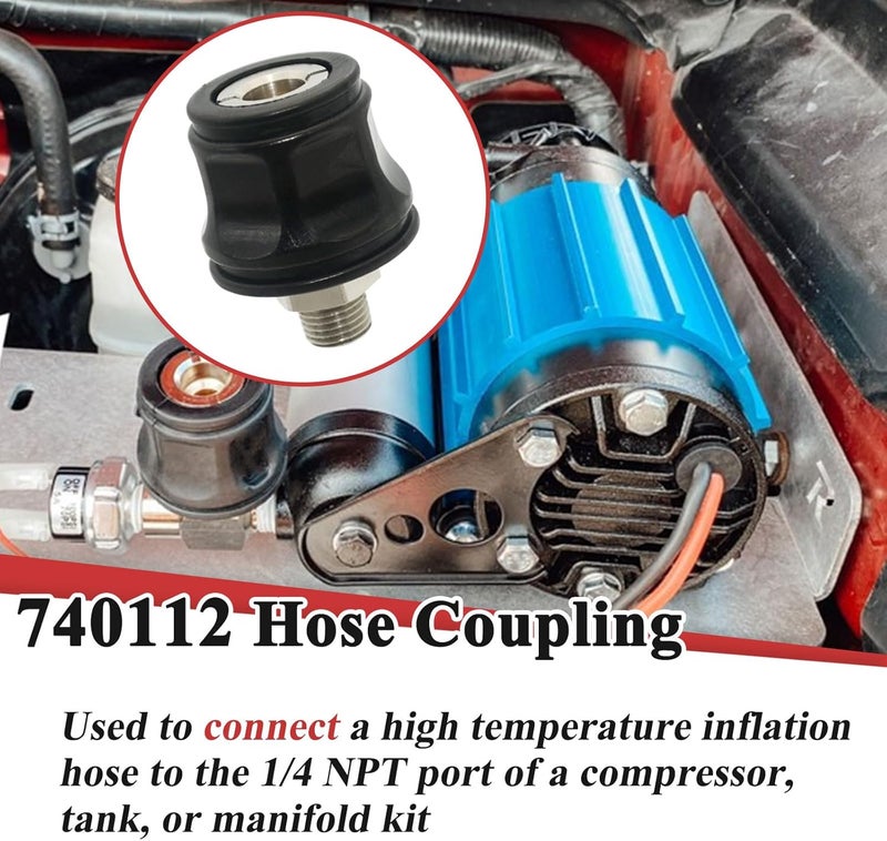 Zeiboat 740112 Hose Coupling Adapter for Air Compressor, NPT Std, with Rubber Sleeve - Image 4